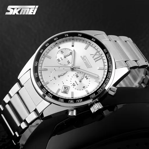 Наручний годинник чоловічий 9096SI Silver Skmei acs0029900 - фото 4