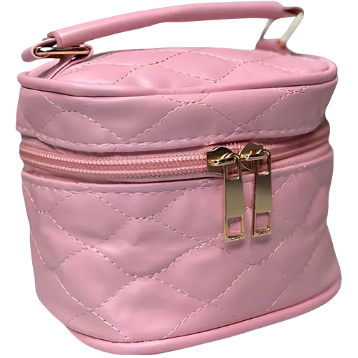 Детская сумка стеганная с ручкой розовая (24-553)