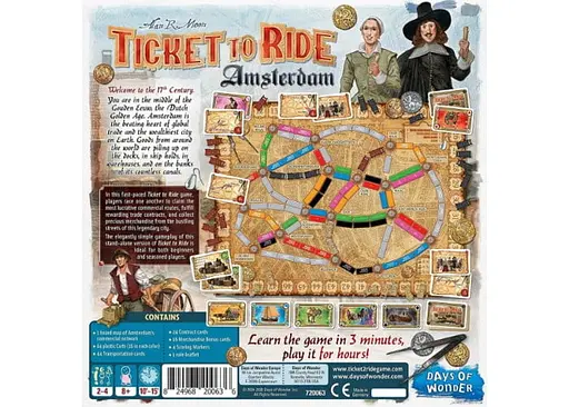 Настольная игра Days of Wonder Билет на поезд: Амстердам (Ticket to Ride: Amsterdam) (англ.) (DOW720163) - фото 2