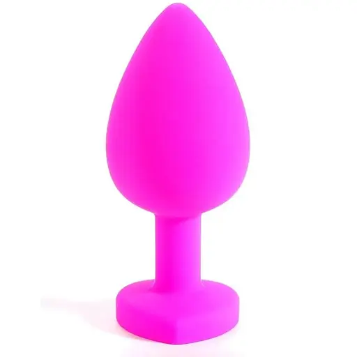 Силіконова анальна пробка з кристалом SKN-KSIL-07M (розмір M), Рожевий - фото 4