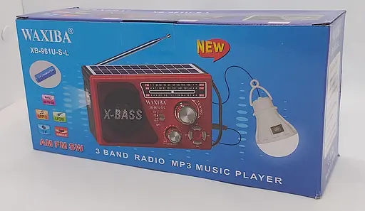Радіоприймач Waxiba XB-961U-S-L із сонячною панеллю та ліхтарем - фото 2