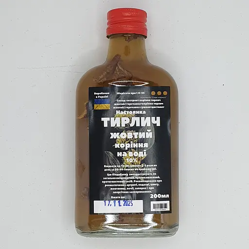 Водная настойка на корне тирлич желтый горечавка желтая 200 мл - фото 1