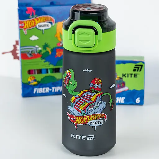 Пляшечка для води Kite Hot Wheels чорна 560 мл (HW25-1213) - фото 7