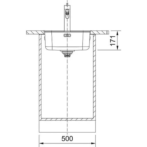 Кухонная мойка Franke Smart, нерж.сталь, прямоугольник, без крыльев, 430х510мм, чаша - 1, монтаж заподлицо, SRX 210-40 TL, нерж полиров. - фото 2
