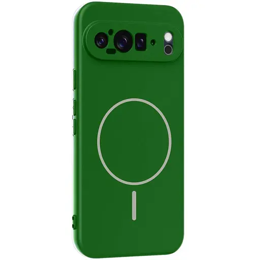 Чехол Silicone Cover Lakshmi Full Camera (AA) with MagFit для Google Pixel 9 Pro XL Зеленый / Dark green