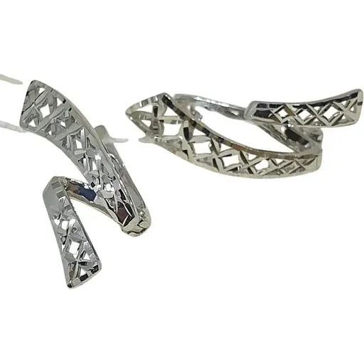 Золотые серьги Favoritum с алмазной гранью. 210456_Б