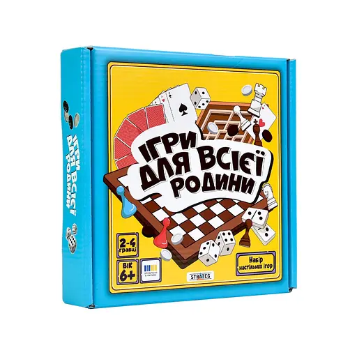 Набор настольных игр "Игры для всей семьи" 30688/1, 4 игры