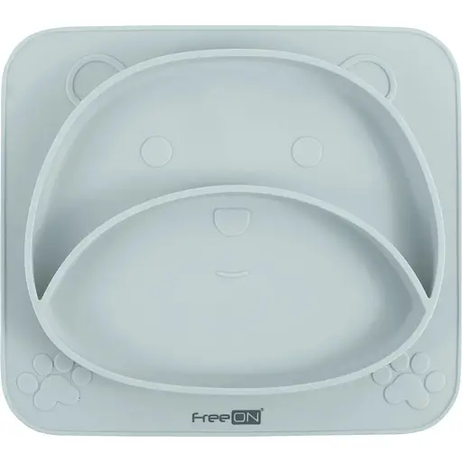 Силиконовая детская тарелка FreeON Bear mint