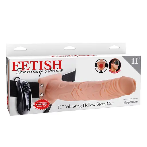 Полый страпон с вибрацией Fetish Fantasy Series 29 см телесный