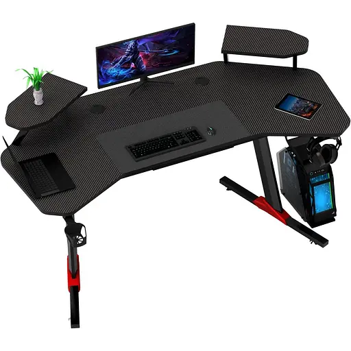 Компьютерный игровой стол GT Racer T-1246 Black [125849] - фото 4