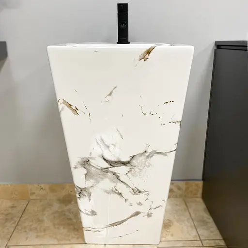 Умивальник VBI Alatri carrara підлоговий VBI-019014, Мармур - фото 3