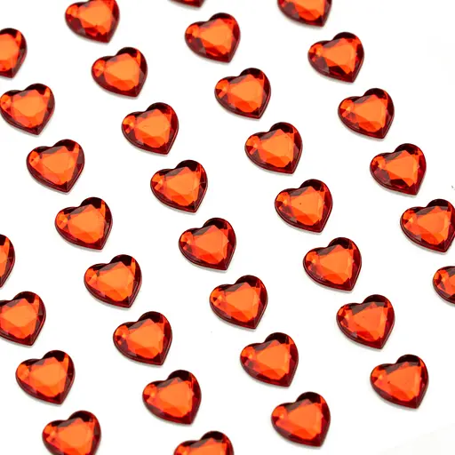 Стрази самоклеючі Серця Червоні 8мм 60шт Rosa Talent - фото 5