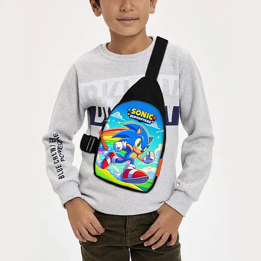 Сумка через плечо детская Супер Соник 29х17 см сумка слинг для мальчика (02208)