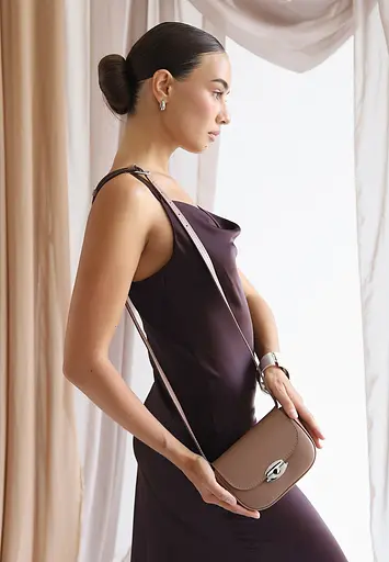 Женская кожаная сумка Jill карамельная - фото 5