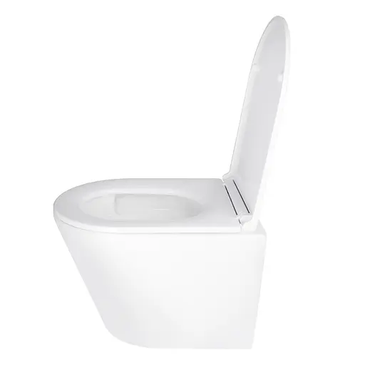 Унитаз подвесной Qtap Scorpio безободковый Ultra Quiet с сиденьем Soft-close QT1433053EUQW, Белый - фото 3