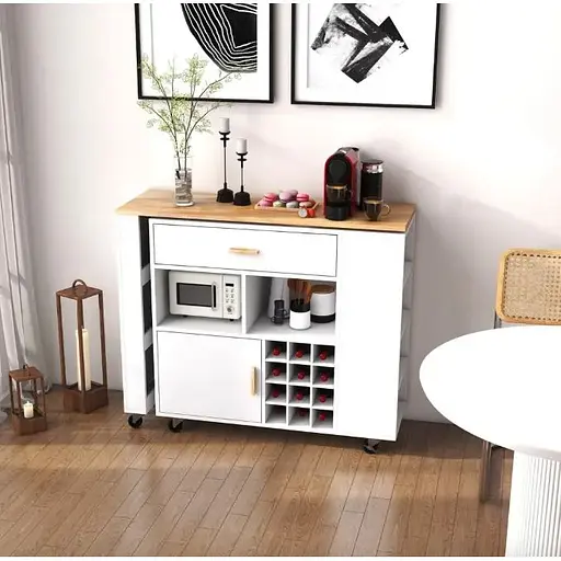 Розкладний столик тумба 2 в 1 Costway Rubber - фото 4