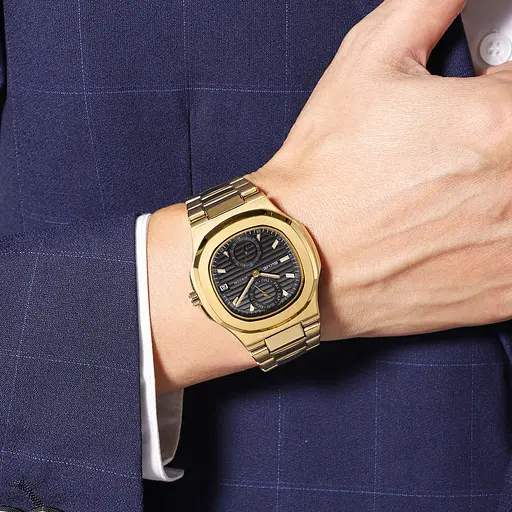 Наручний годинник чоловічий 2423GD Gold Skmei acs0029929 - фото 3