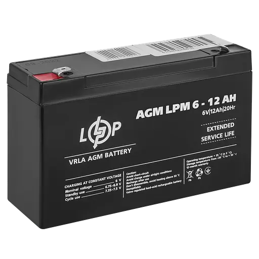 Акумулятор AGM LogicPower LPM 6 V - 12 Ah (LP4159) - фото 3