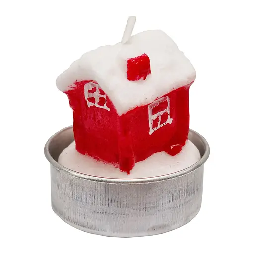 Новогодняя свеча "Домик" Bambi 10-77-2 размер свечи 3,5х5 см - фото 1