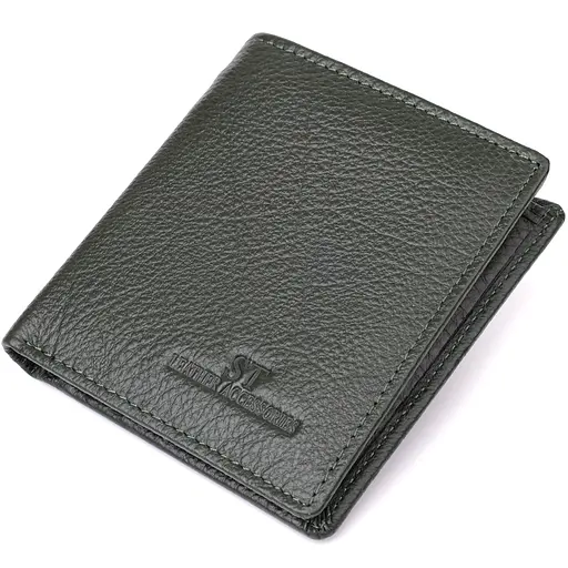 Жіночий гаманець на магніті з натуральної шкіри ST Leather 9.5х10х2 см acs0029654 - фото 1