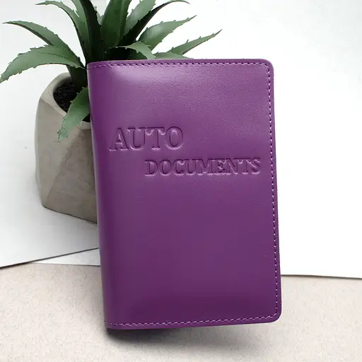 Обложка на права женская кожаная HC-18 (фуксия) на права старого образца - фото 1