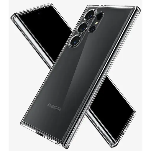 Оригинальный противоударный чехол Spigen Ultra Hybrid для Samsung Galaxy S23 Ultra (6.8") Crystal ACS05646 - фото 9