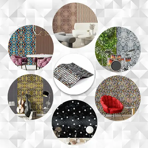 Самоклеюча алюмінієва плитка 300x300x3 мм Сірий квадратик SW-00001926 - фото 6