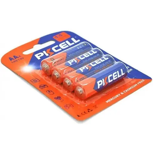 Батарейки лужні Pkcell AA LR6 алкалінові 4 штуки в блістері - фото 1
