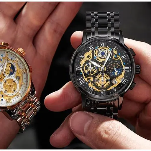 Чоловічий наручний годинник Poedagar Botan (Чорний) - фото 4