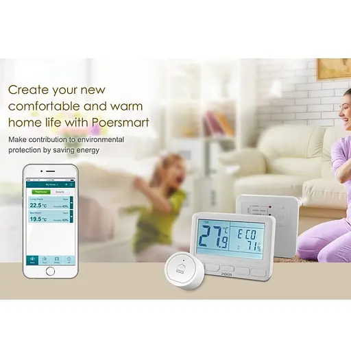 Бездротовий Wifi термостат Poer PTC10-WIFI з терморегулятором (100148) - фото 7