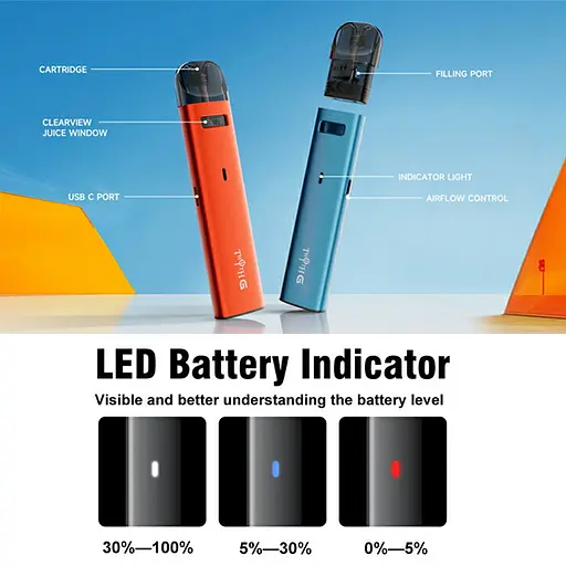 Підсистема електронна сигарета Kumiho THOTH G Lite Pod 650mAh 2ml Kit Ocean Blue (18166) - фото 5