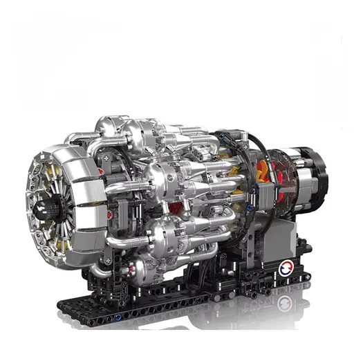 Конструктор двигун Mould King авіаційний турбореактивний Turbojet Engine Mechanical  моторозований дитячий мотор 1247 деталей - фото 1