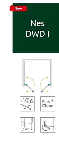 Душові двері Radaway Nes DWD I 100 см 10027100-01-01 - фото 3