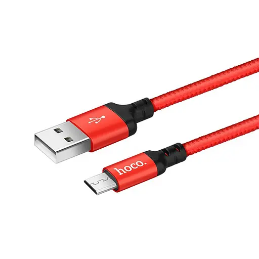 Кабель Hoco X14 USB to MicroUSB 2 м красный - фото 1