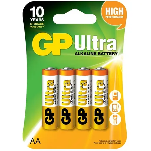 Батарейка GP Ultra Alkaline АА LR6 (15AU-U4) 4 шт.