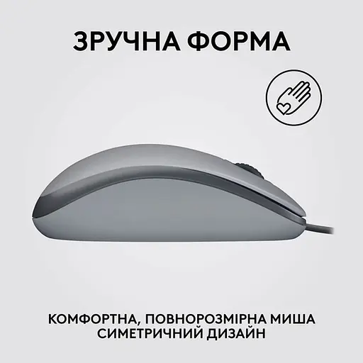 Миша Logitech M110 Silent-MID GRAY-USB-AKOYA - фото 6