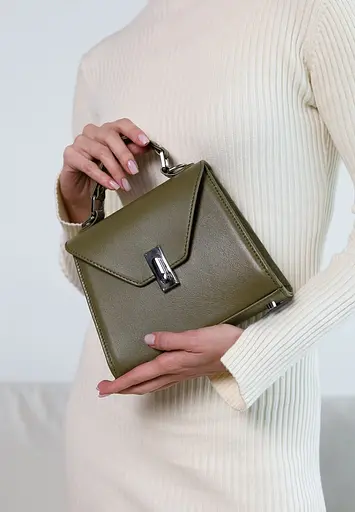 Жіноча шкіряна сумка Futsy Оливкова - фото 2