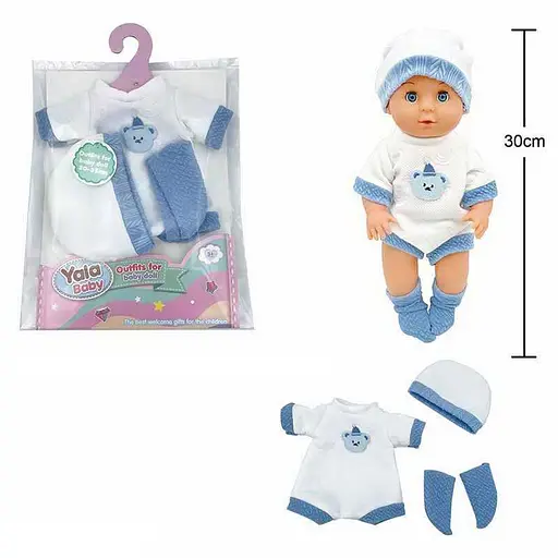 Одяг для пупса, комбінезон, шапочка, шкарпетки - фото 2