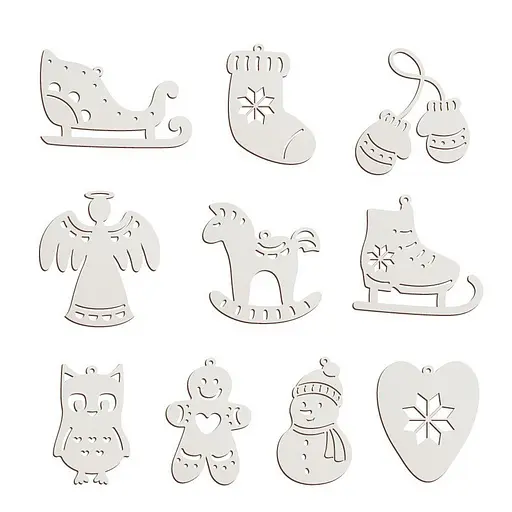 Набір ялинкових прикрас "Зимові атрибути" FDZ-533-1, 10 шт - фото 2