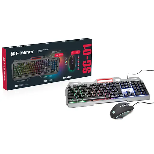 Ігровий комплект Hölmer дротова клавіатура та мишка (SG-01) - фото 14