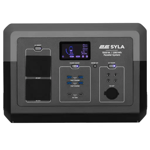 2E Портативна електростанція Syla, 1500 Вт, 1280 Вт/год, WiFi/BT, паралельне підключення, швидка зарядка - фото 8