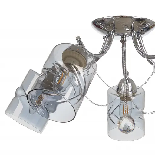 Люстра стельова Brille класична в зал E27 60W CH (LK-658C/5) - фото 2
