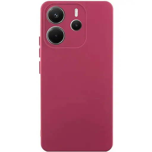 Чехол TPU Getman Liquid Silk Full Camera для Xiaomi Redmi Note 14 4G (Int. version) Бордовый / Marsala