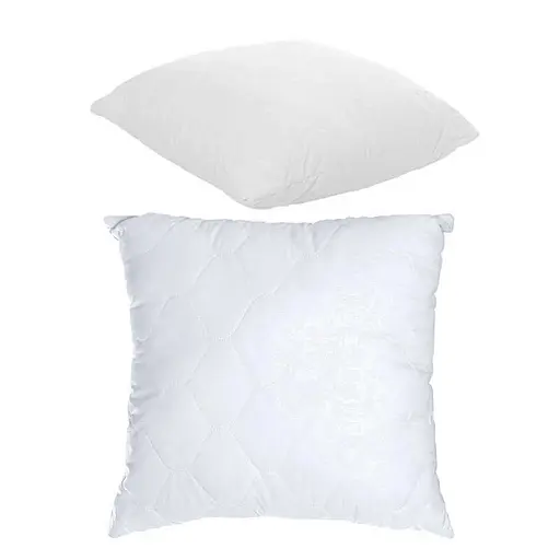 Подушка "Семейная" стеб микрофибра, силиконизированное волокно, 60*60 см., белая "Homefort" /1/