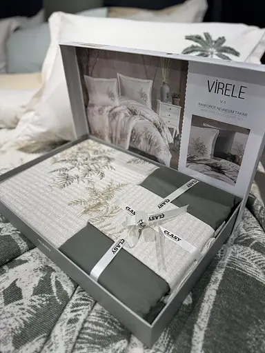 Постільна білизна Virele V1 Yesil Ранфорс Clasy pbe0052045 - фото 3