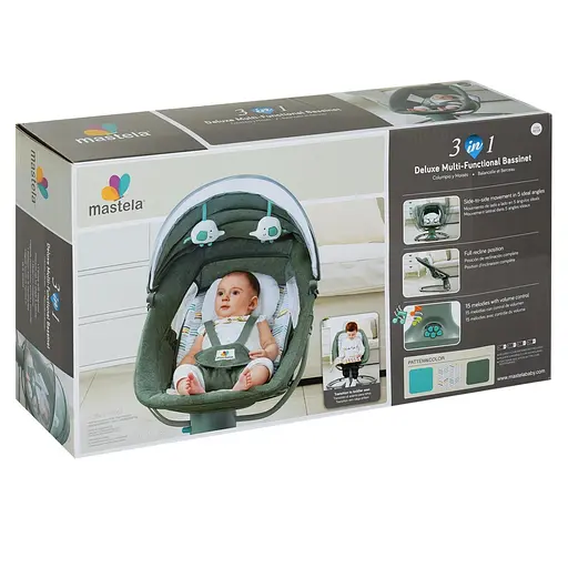 Колыбельный центр Mastella 8105 шезлонг-качели для малышей с функцией укачивания и мелодиями - фото 9
