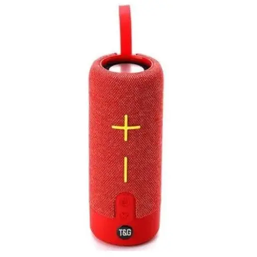 Портативна бездротова Bluetooth-колонка TG-619C з потужним звучанням LED-підсвіткою і ремінцем для перенесення Червоний - фото 1