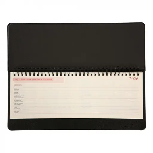 Планинг настольный 30 х 14 см Leo Planner датированный 2026 Persona черный 128 страниц (252657) - фото 4