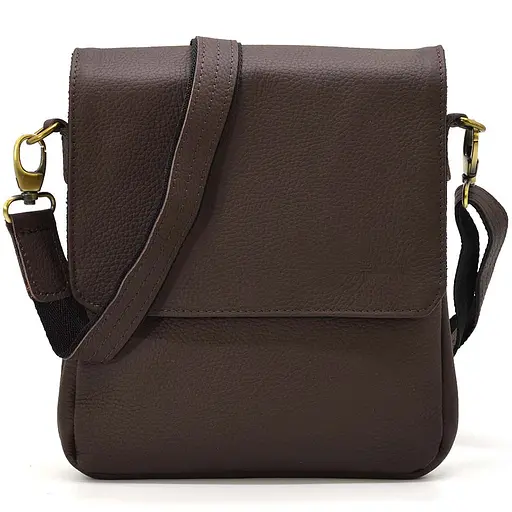 Чоловіча шкіряна сумка через плече TARWA 25х24х5 см sum0025379 - фото 4