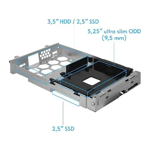Корпус Chieftec UNI BE-10W-300 300W SLIM FF White (BE-10W-300) - фото 6